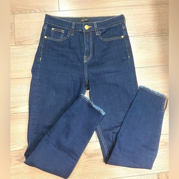 RIVER ISLAND - Skinny Mid Rise Navy Blue Jeans - Picture 2 of 13